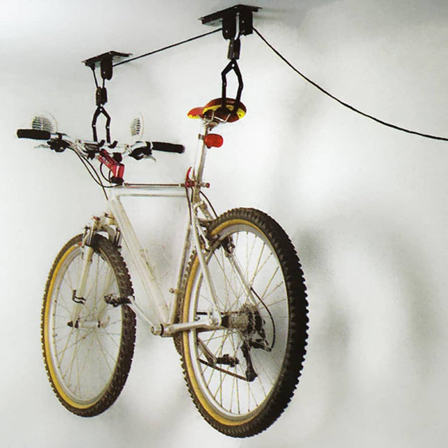Sistema di Stoccaggio a Sospensione per Biciclette Nero