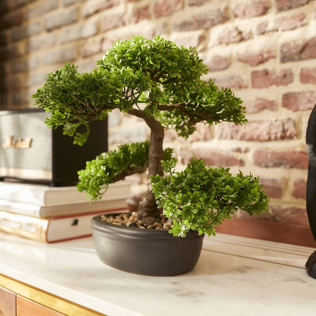Ficus Artificiale Mini Bonsai Verde 32 cm 420002