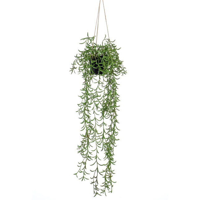 Pianta di Senecio Artificiale Cespuglio Sospeso in Vaso 70 cm