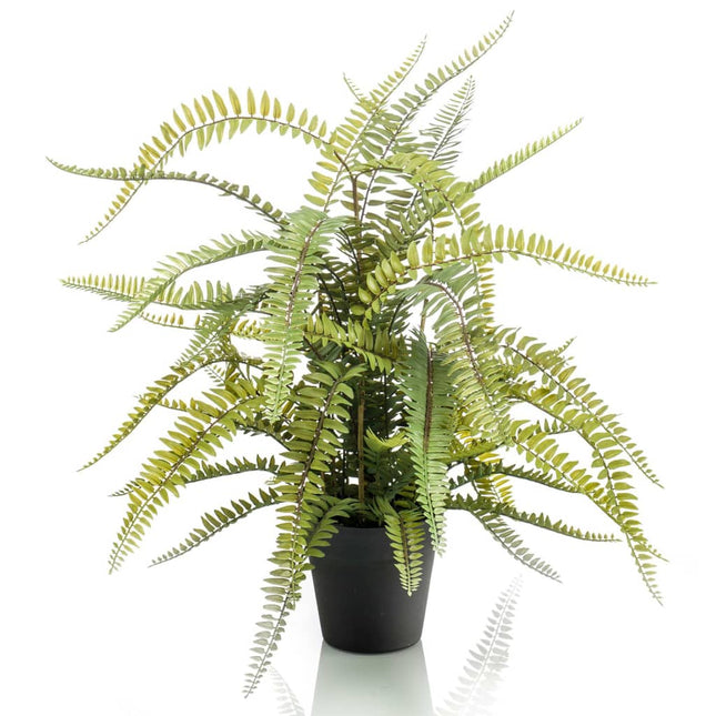 Felce Boston Artificiale 70 cm in Vaso di Plastica