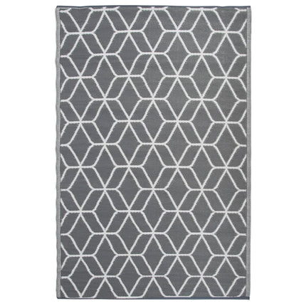 Tappeto da Esterno 180x121 cm Grigio Bianco OC25