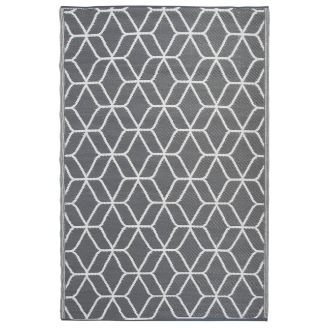 Tappeto da Esterno 180x121 cm Grigio Bianco OC25