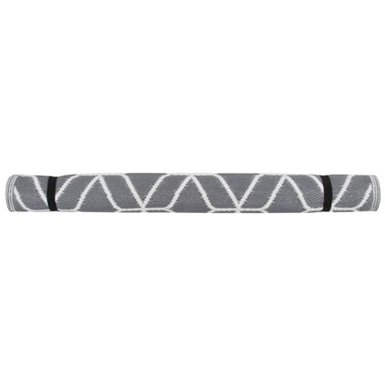 Tappeto da Esterno 180x121 cm Grigio Bianco OC25