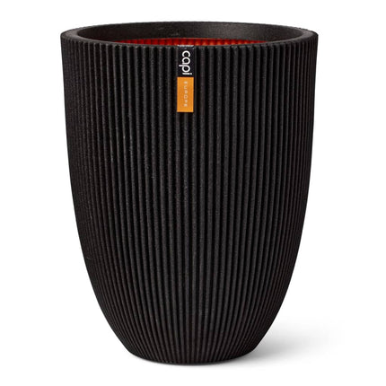 Vaso Elegante Groove 34x46 cm Nero