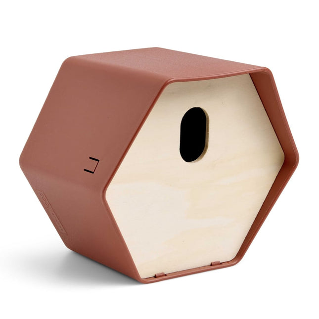 Casetta per Uccelli Hive 2 19x23x20 cm Foro Ovale Marrone