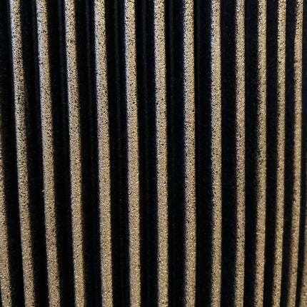 Vaso Elegante Groove 34x46 cm Nero e Oro
