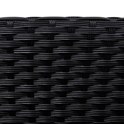 Lettino Prendisole in Polyrattan Nero