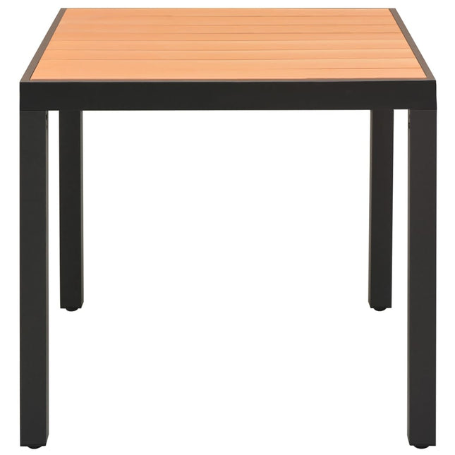 Tavolo da Giardino Marrone 80x80x74 cm cm in Alluminio e WPC