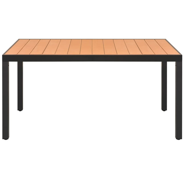 Tavolo da Giardino Marrone 150x90x74 cm cm in Alluminio e WPC