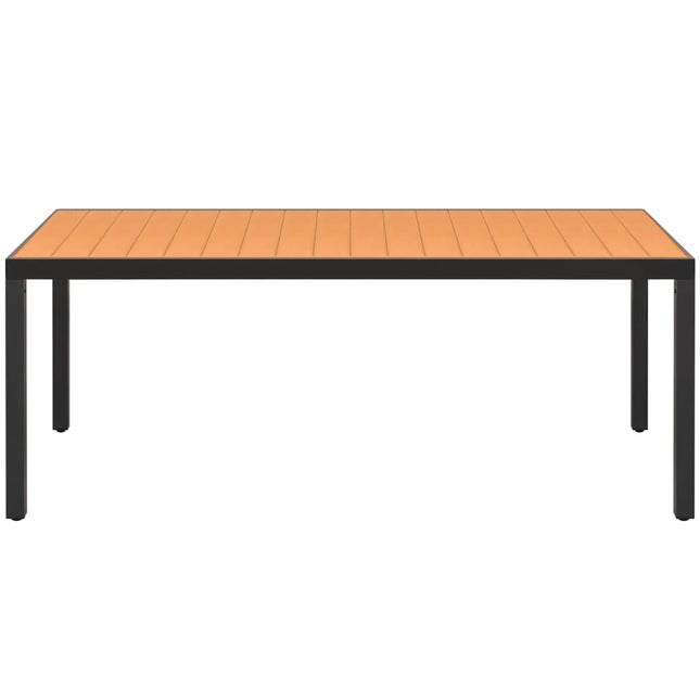 Tavolo da Giardino Marrone 185x90x74 cm cm in Alluminio e WPC