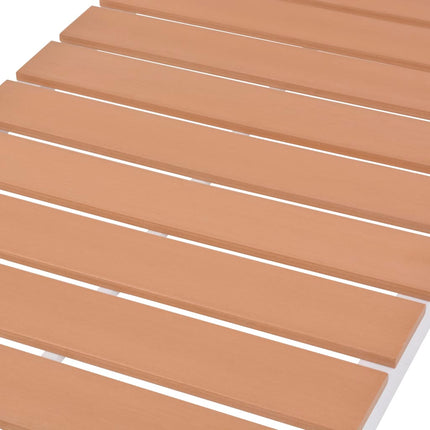 Lettino Prendisole in Alluminio e WPC Marrone