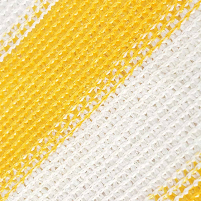 Paravento da Balcone HDPE 75x600 cm Giallo e Bianco