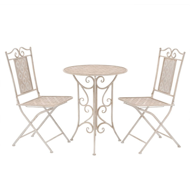 Set da BistrÃ² 3 pz in Acciaio Bianco