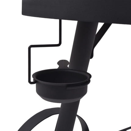 Barbecue a Carbonella con Ripiano Inferiore Nero XXL