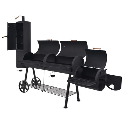 Barbecue a Carbonella con Ripiano Inferiore Nero XXXL