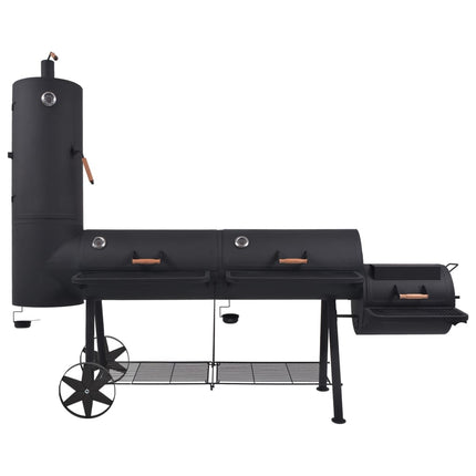 Barbecue a Carbonella con Ripiano Inferiore Nero XXXL