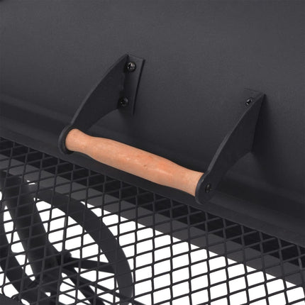 Barbecue a Carbonella con Ripiano Inferiore Nero XXXL