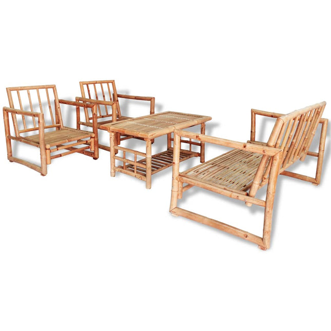 Set Divani da Giardino 4 pz con Cuscini in BambÃ¹