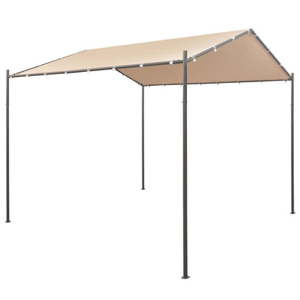 Gazebo Padiglione Tenda Tettoia 3x3 m Acciaio Beige