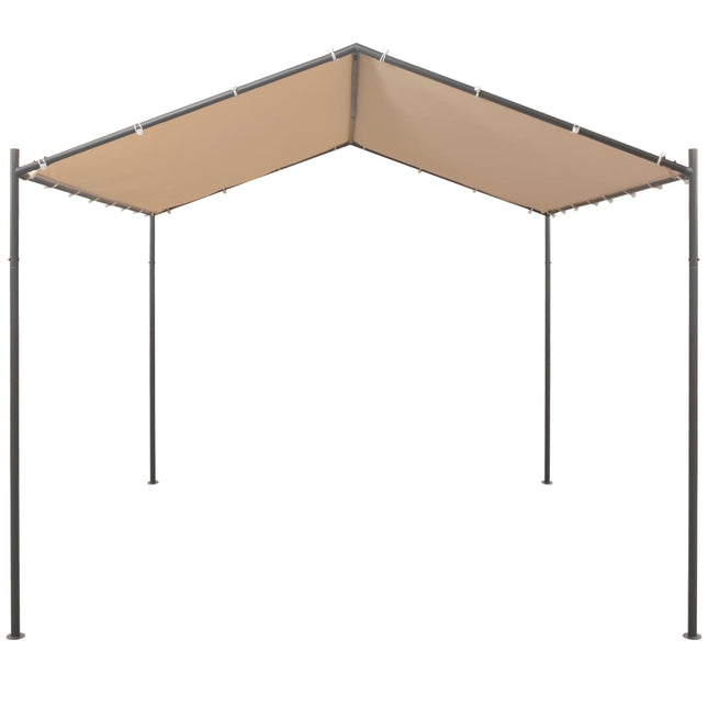 Gazebo Padiglione Tenda Tettoia 3x3 m Acciaio Beige