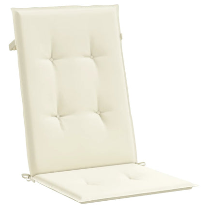 Cuscini per Sedie 4 pz Crema 120x50x3 cm in Tessuto