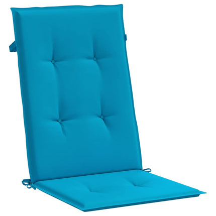 Cuscini per Sedie 2 pz Blu 120x50x3 cm in Tessuto