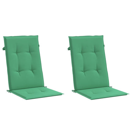 Cuscini per Sedie 2 pz Verdi 120x50x3 cm in Tessuto
