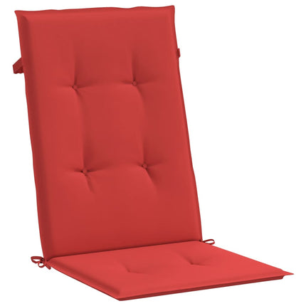 Cuscini per Sedie 4 pz Rossi 120x50x3 cm in Tessuto