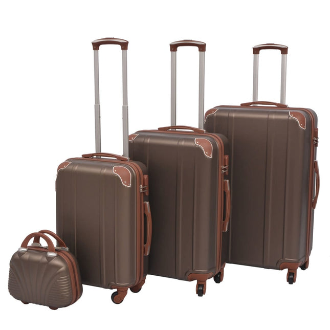 4 Pz. Set di Trolley Rigidi Color CaffÃƒÂ¨