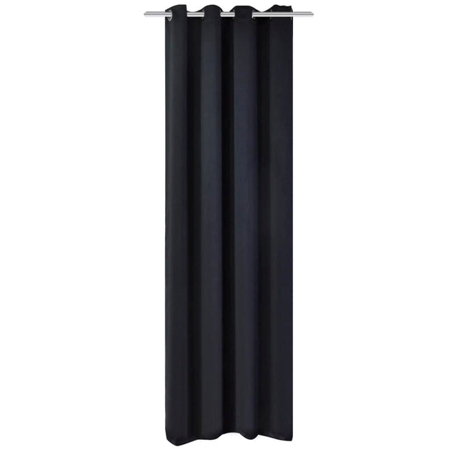 Tenda Oscurante con Occhielli in Metallo 270x245 cm Nera