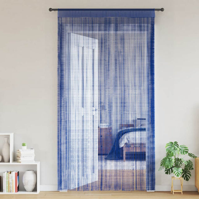 Tende a Filo 2 pz 100x250 cm Blu