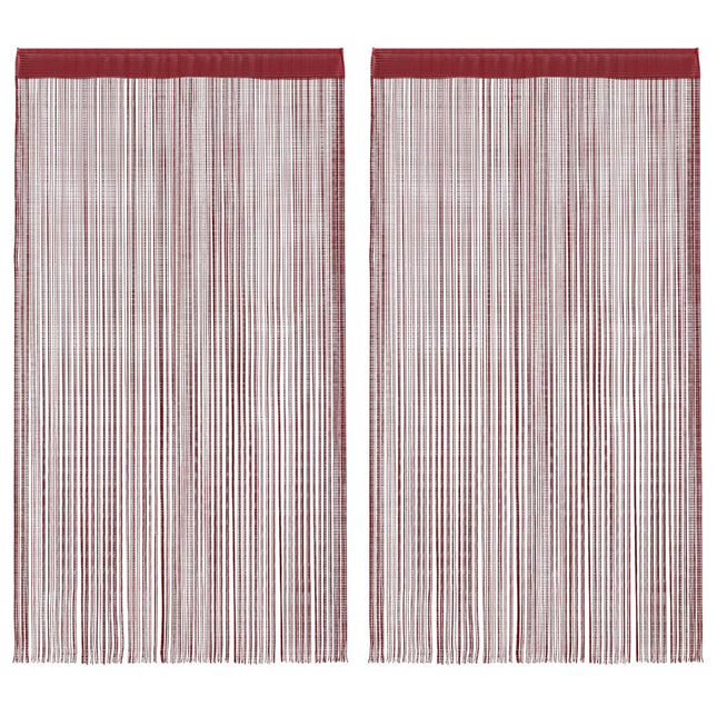 Tende a Filo 2 pz 140x250 cm Rosso BordÃƒÂ²