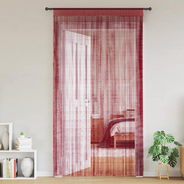 Tende a Filo 2 pz 140x250 cm Rosso BordÃƒÂ²