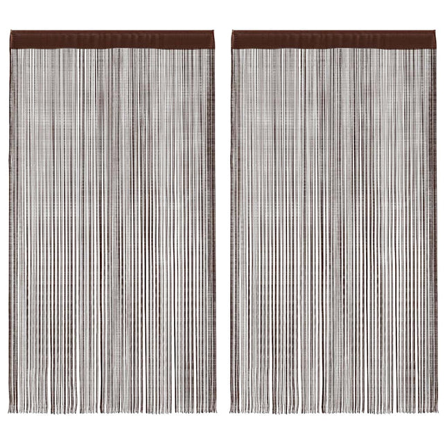 2 Pz Tende a Fili 140x250 cm Marroni