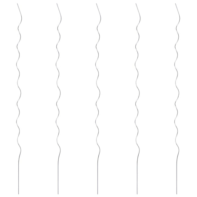 5 pz Supporti a Spirale per Piante 170 cm in Acciaio Zincato