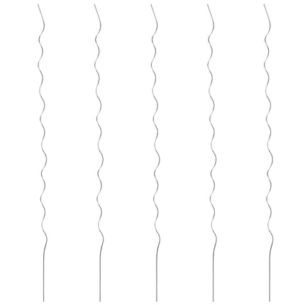 5 pz Supporti a Spirale per Piante 110 cm in Acciaio Zincato