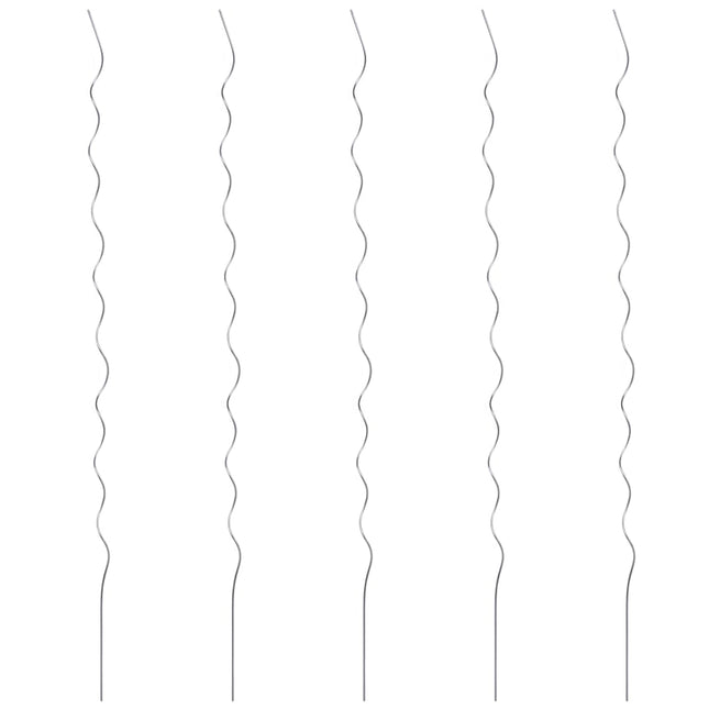 5 pz Supporti a Spirale per Piante 110 cm in Acciaio Zincato