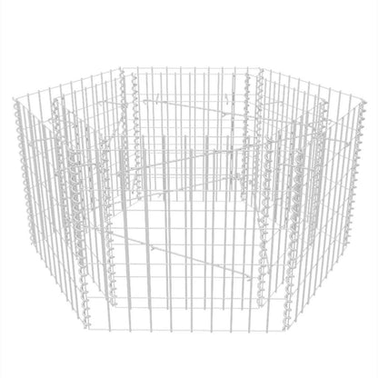Gabbione Letto Rialzato da Giardino Esagonale 100x90x50 cm