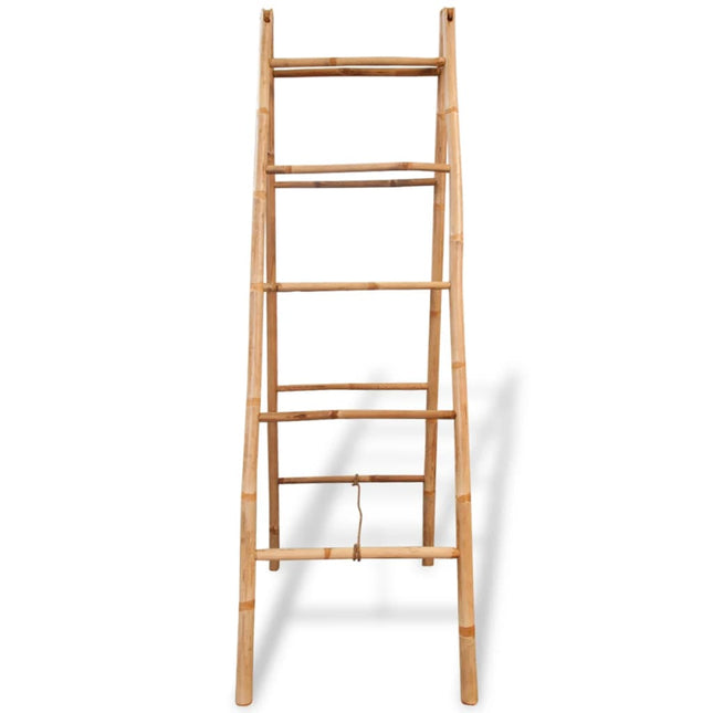Scala Doppia Portasciugamani con 5 Pioli in BambÃ¹ 50x160 cm
