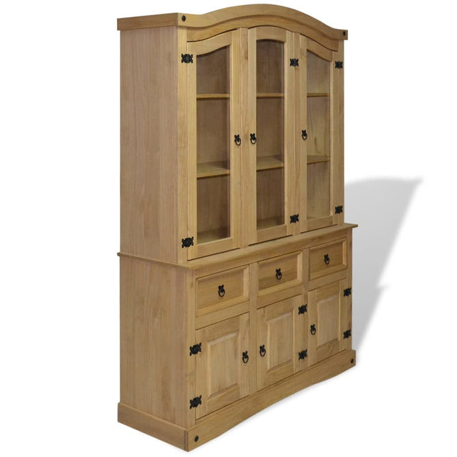 Credenza con Vetrina in Pino Messicano Corona Range
