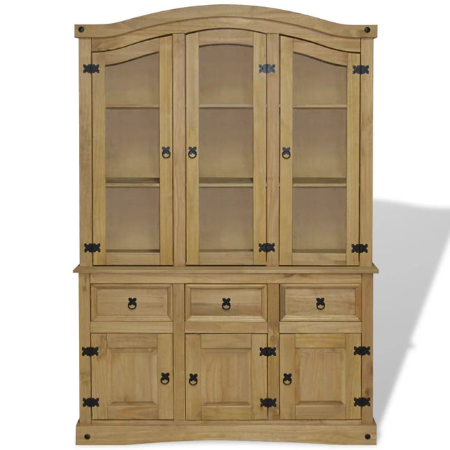 Credenza con Vetrina in Pino Messicano Corona Range