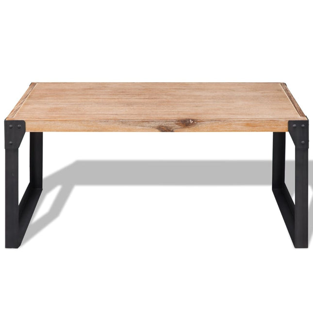 Tavolino da Salotto in Legno Massello di Acacia 100x60x45 cm