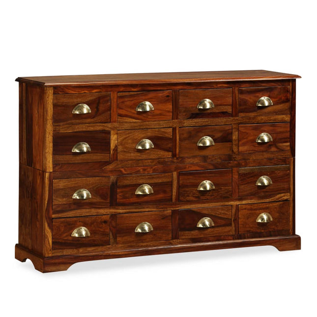 Cassettiera 120x30x75 cm in Legno Massello di Sheesham