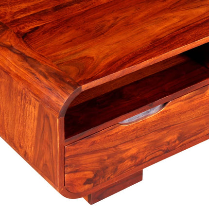 Tavolino da Salotto in Legno Massello di Sheesham 90x40x35 cm
