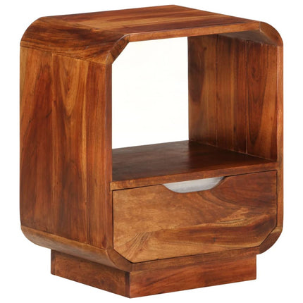 Comodino con Cassetto in Legno Massello di Sheesham 40x30x50 cm