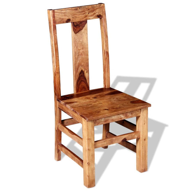 Set Sedie da Pranzo 2 pz in Legno Massello di Sheesham