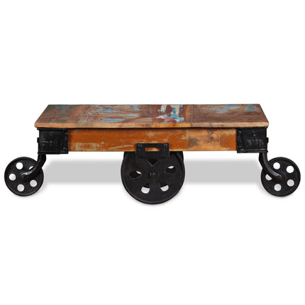 Tavolino da Salotto in Legno di Recupero 90x45x35 cm