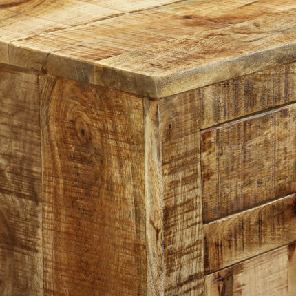 Credenza con 2 Cassetti e 1 Armadietto in Legno Grezzo di Mango