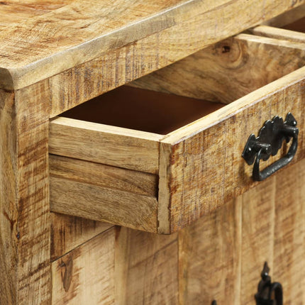 Credenza con 2 Cassetti e 1 Armadietto in Legno Grezzo di Mango