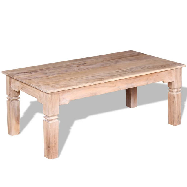 Tavolino da Salotto in Legno Massello di Acacia 110x60x45 cm